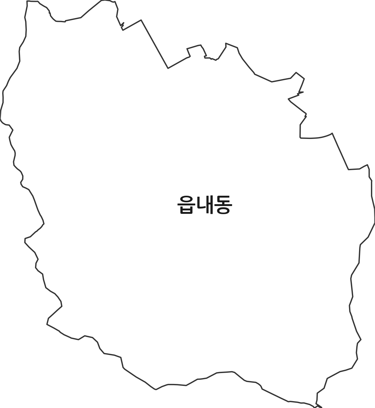 충청남도 당진시 읍내동 법정동 행정구역 경계 지도