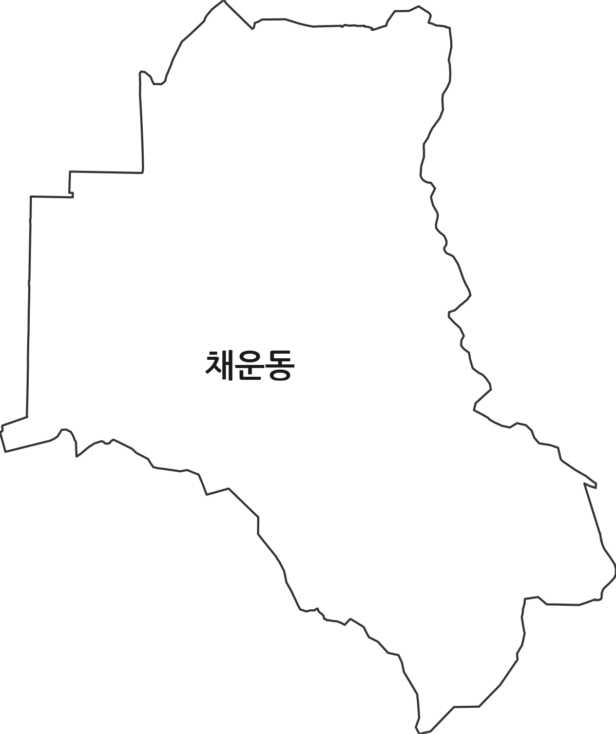 충청남도 당진시 채운동 법정동 행정구역 경계 지도