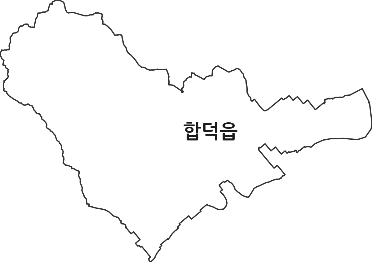 충청남도 당진시 합덕읍 법정동 행정구역 경계 지도