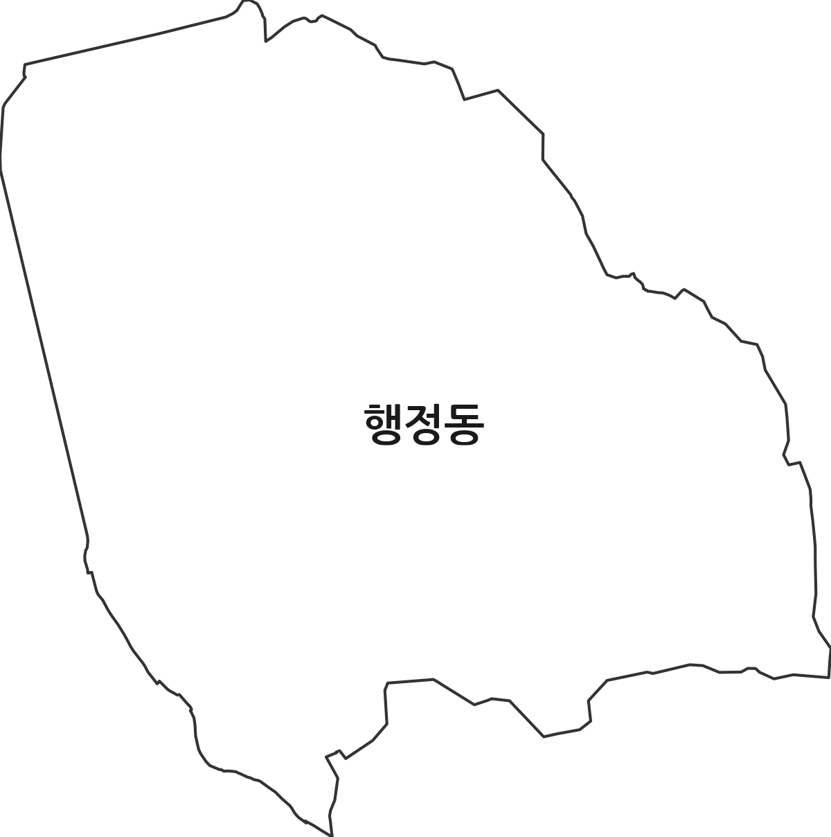 충청남도 당진시 행정동 법정동 행정구역 경계 지도
