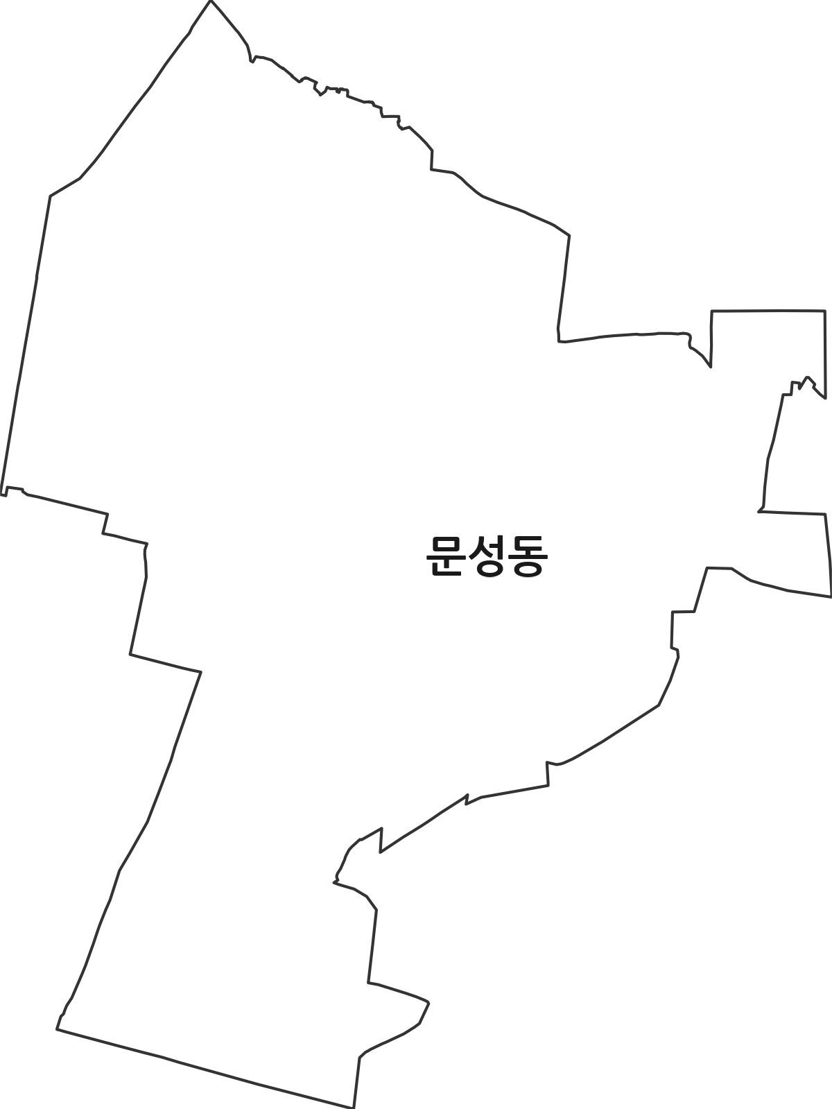 충청남도 천안시 동남구 문성동 행정동 행정구역 경계 지도