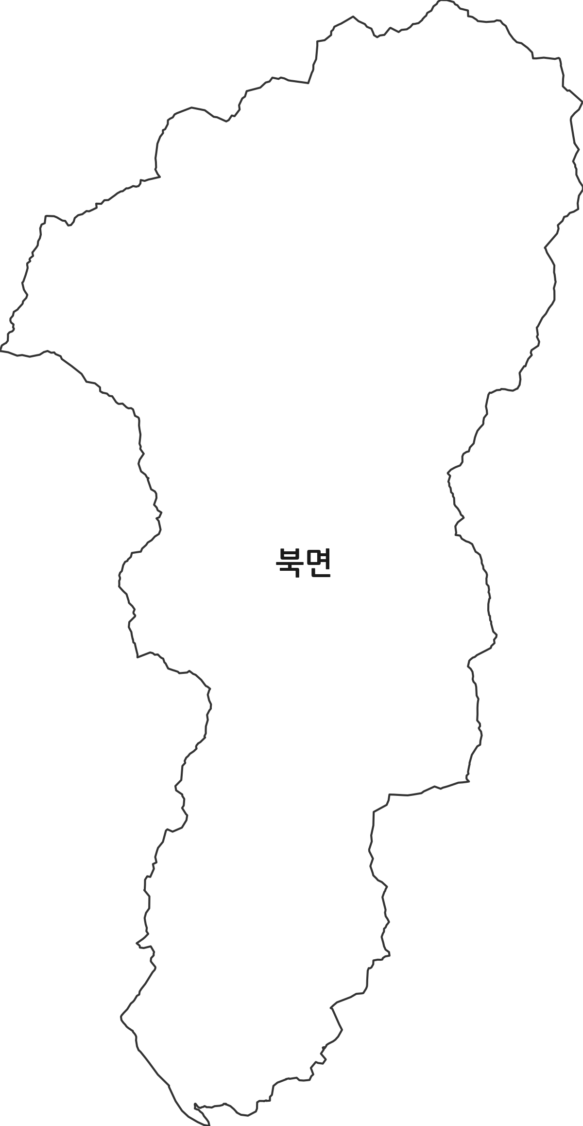 충청남도 천안시 동남구 북면 행정동 행정구역 경계 지도