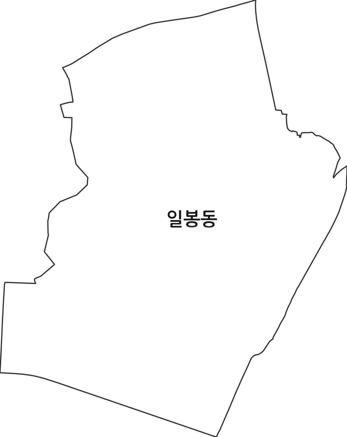 충청남도 천안시 동남구 일봉동 행정동 행정구역 경계 지도