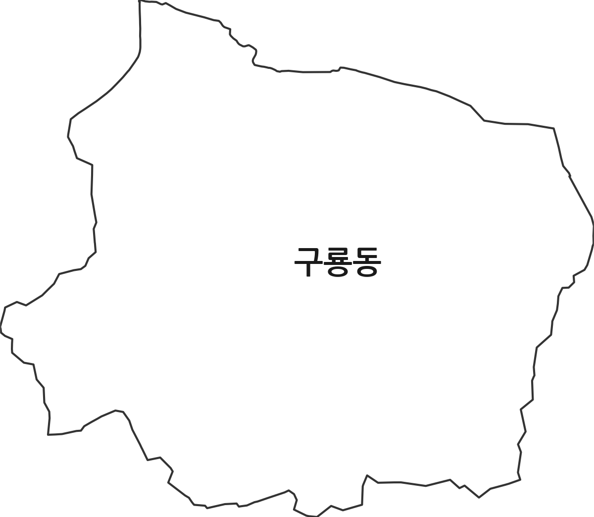 충청남도 천안시 동남구 구룡동 법정동 행정구역 경계 지도