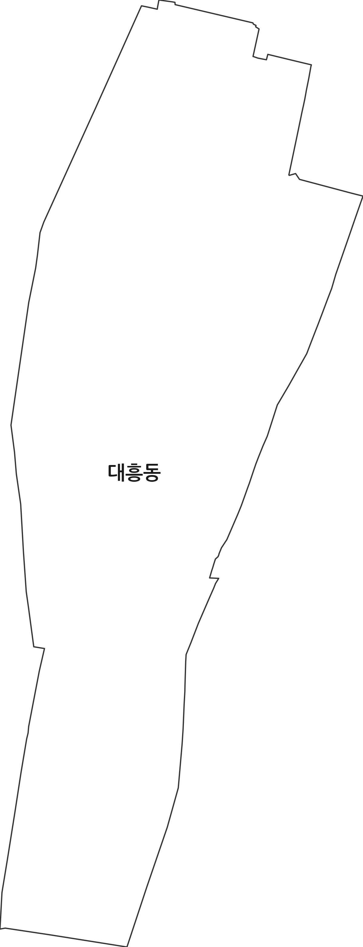 충청남도 천안시 동남구 대흥동 법정동 행정구역 경계 지도