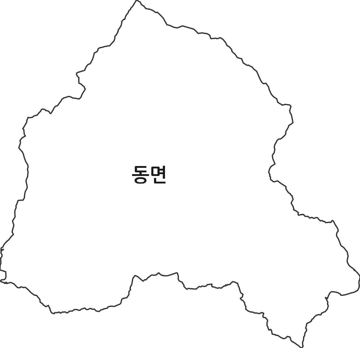 충청남도 천안시 동남구 동면 법정동 행정구역 경계 지도