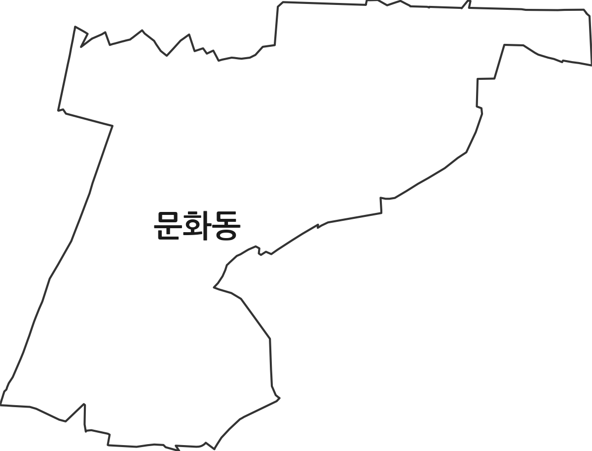 충청남도 천안시 동남구 문화동 법정동 행정구역 경계 지도