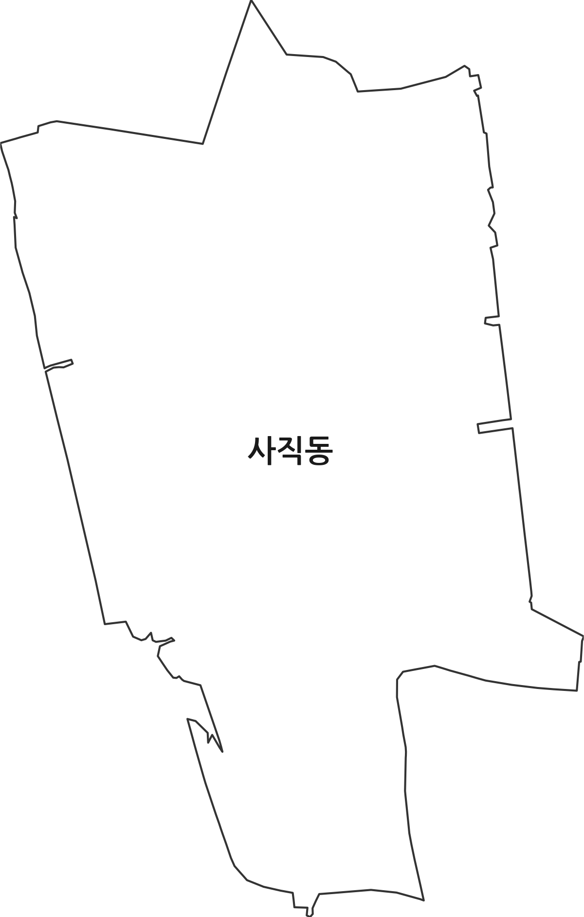 충청남도 천안시 동남구 사직동 법정동 행정구역 경계 지도