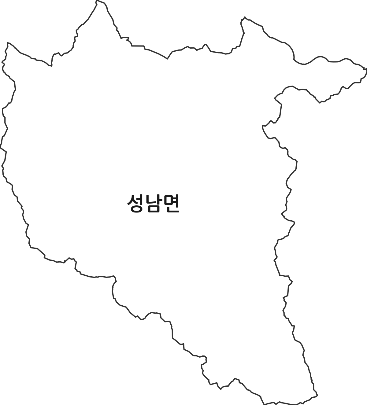 충청남도 천안시 동남구 성남면 법정동 행정구역 경계 지도