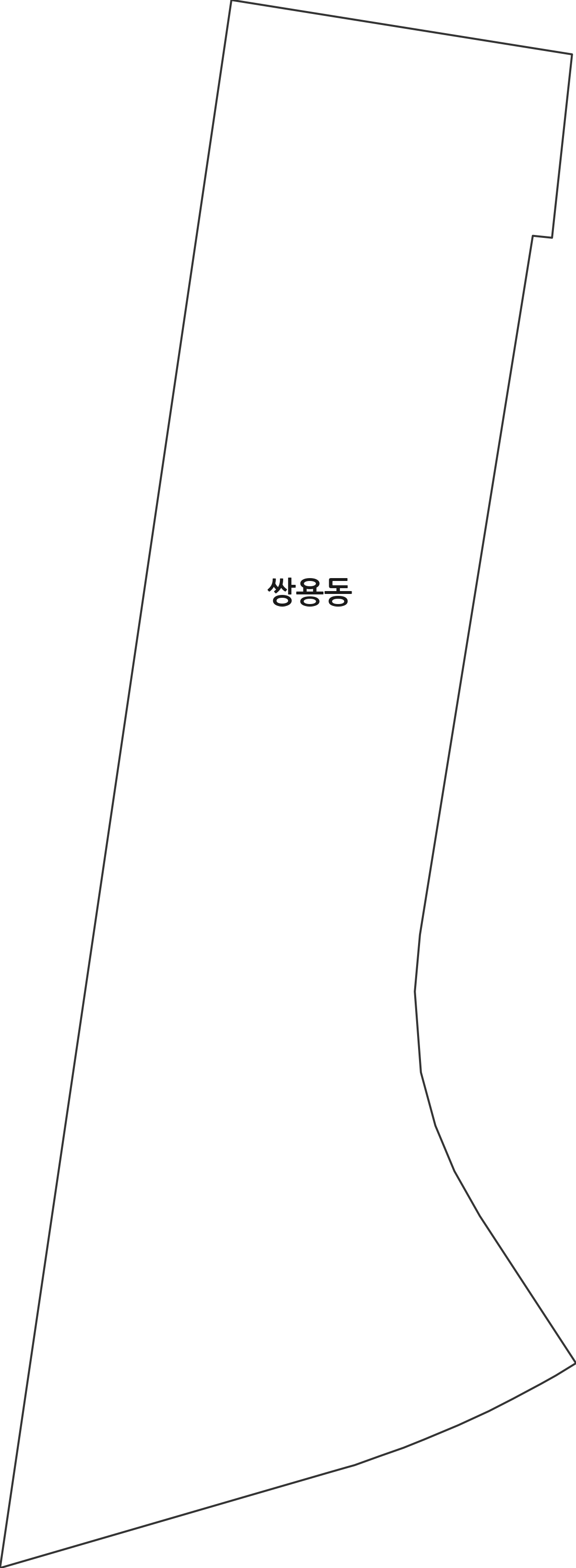 충청남도 천안시 동남구 쌍용동 법정동 행정구역 경계 지도