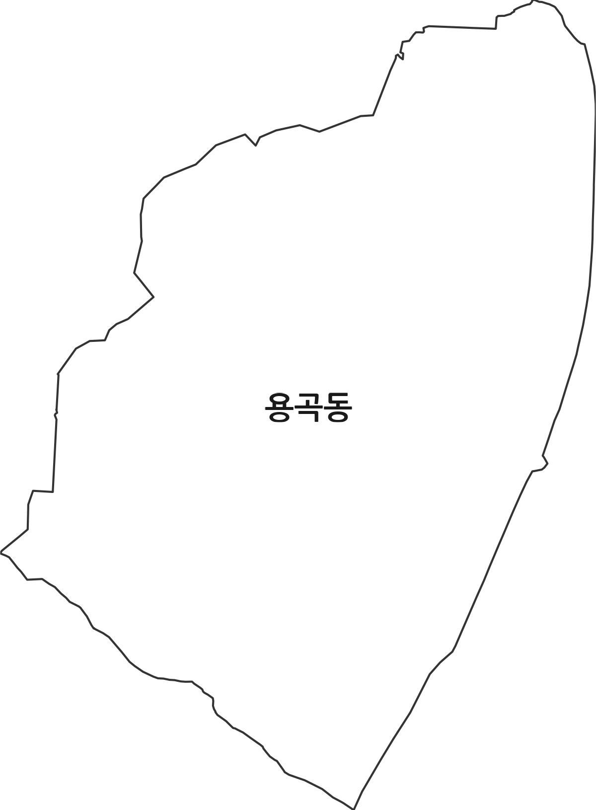 충청남도 천안시 동남구 용곡동 법정동 행정구역 경계 지도