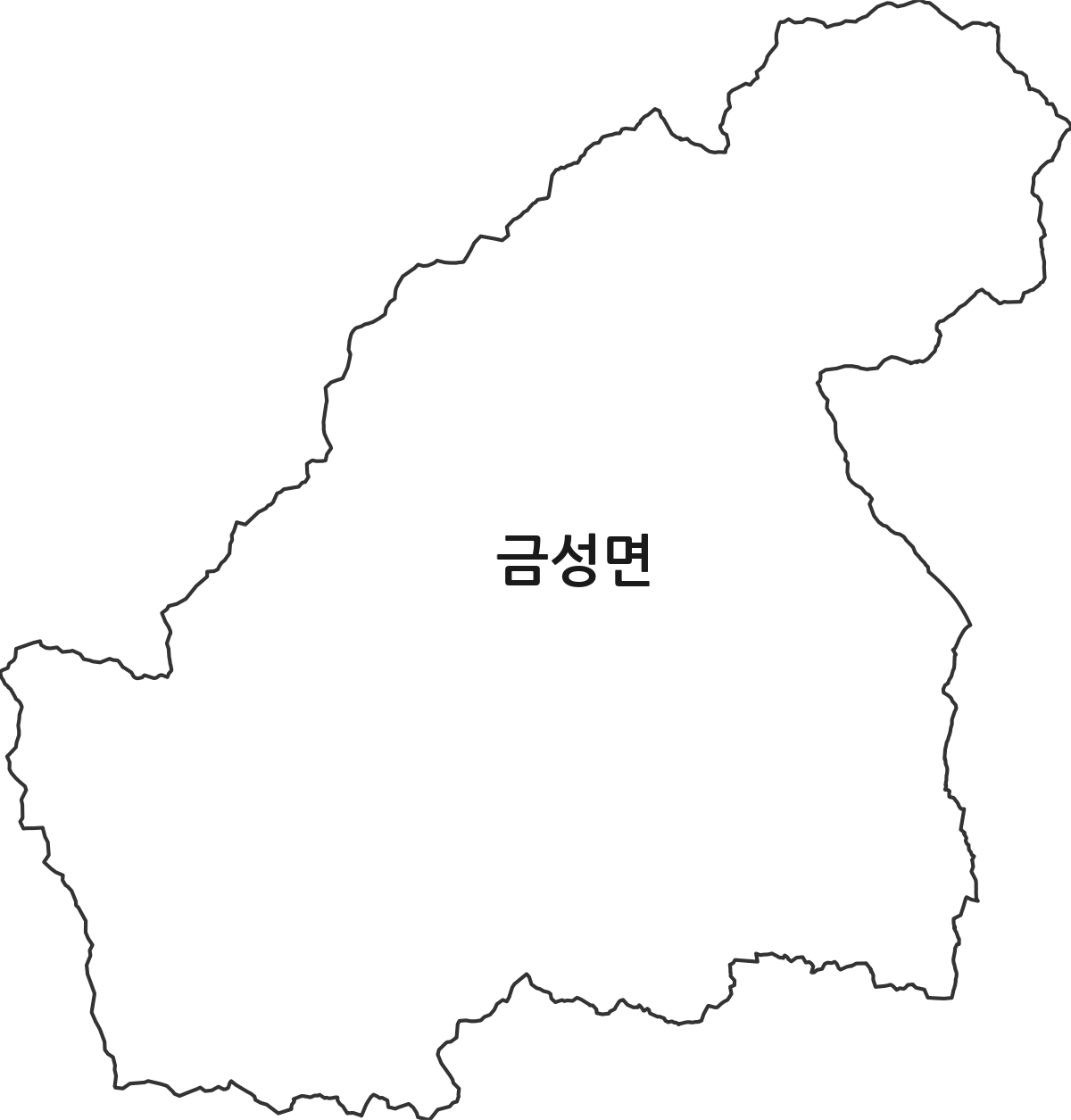 충청남도 금산군 금성면 행정동 행정구역 경계 지도