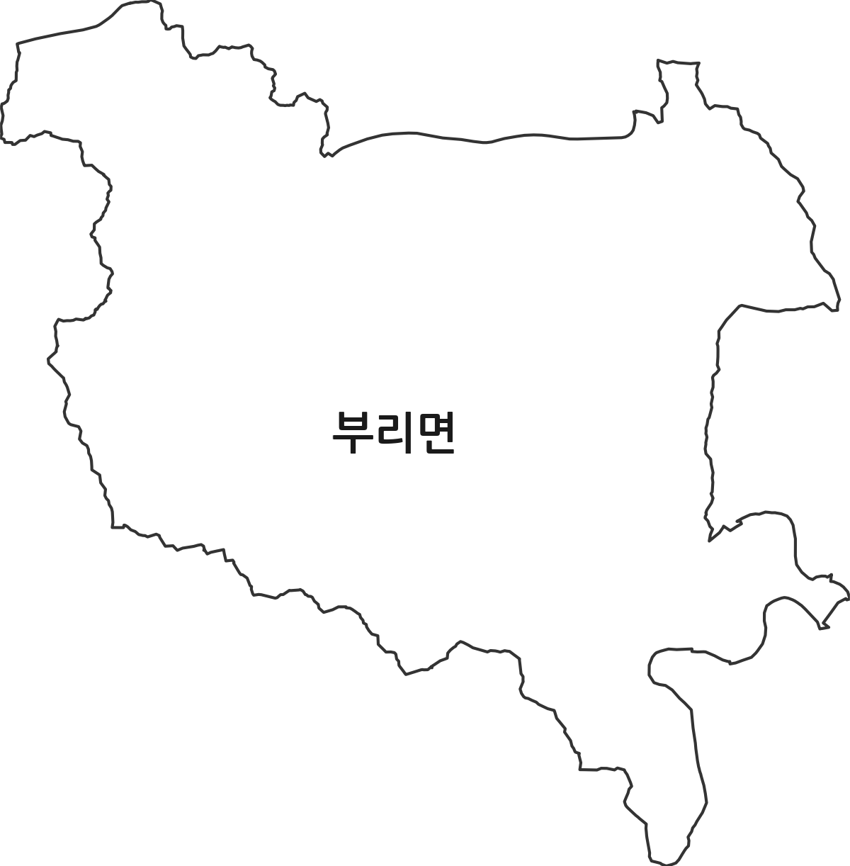 충청남도 금산군 부리면 행정동 행정구역 경계 지도