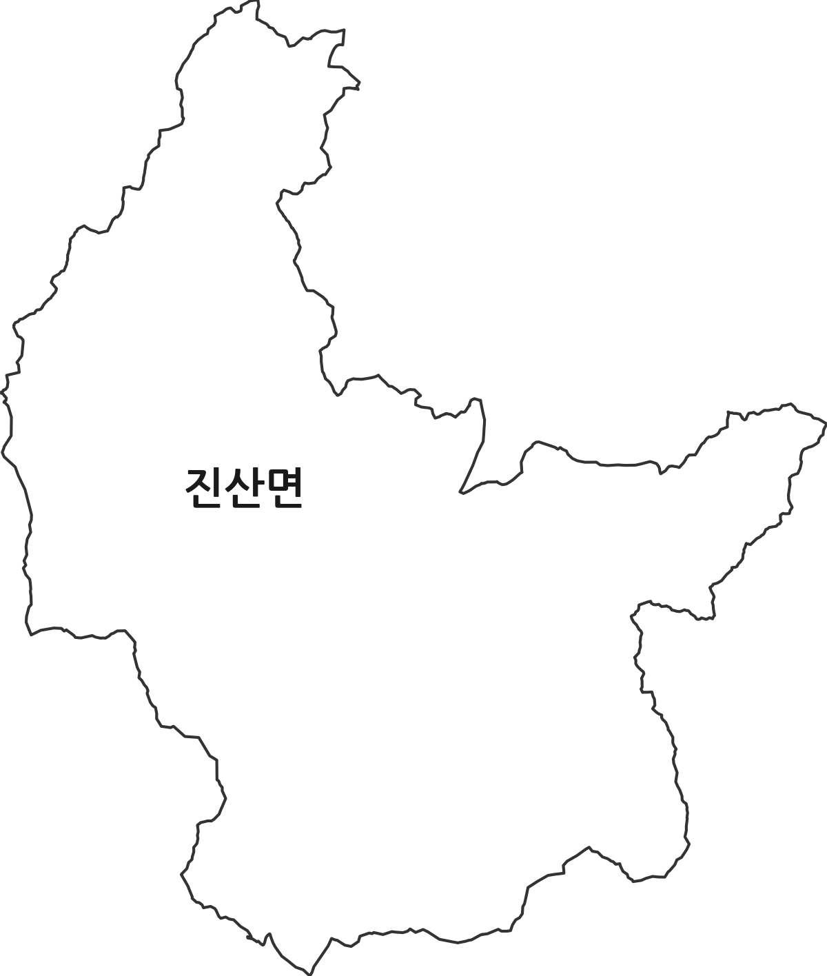 충청남도 금산군 진산면 행정동 행정구역 경계 지도