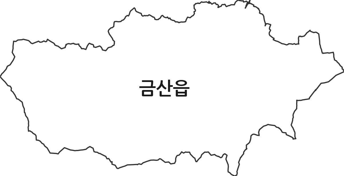 충청남도 금산군 금산읍 법정동 행정구역 경계 지도