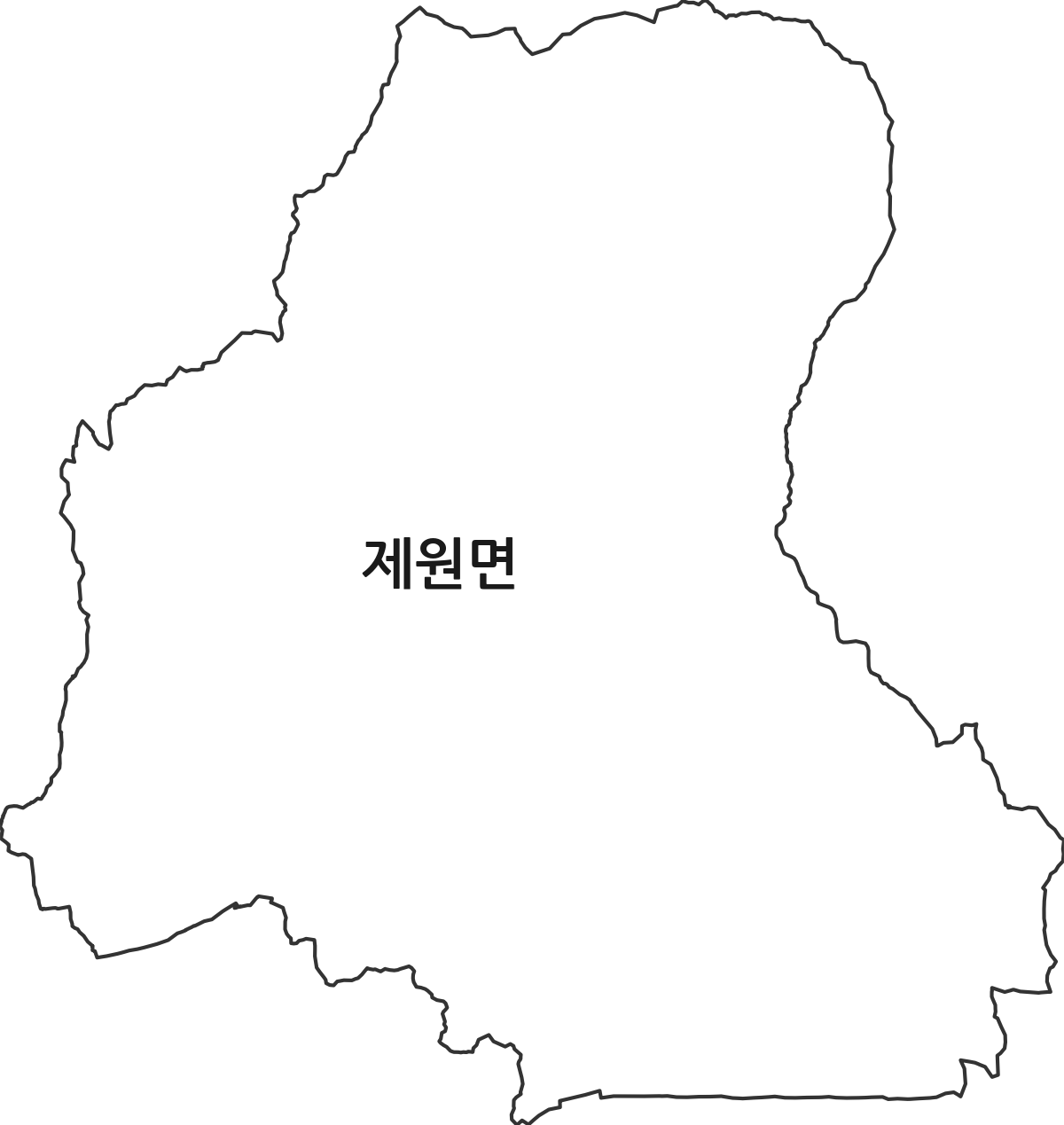 충청남도 금산군 제원면 법정동 행정구역 경계 지도