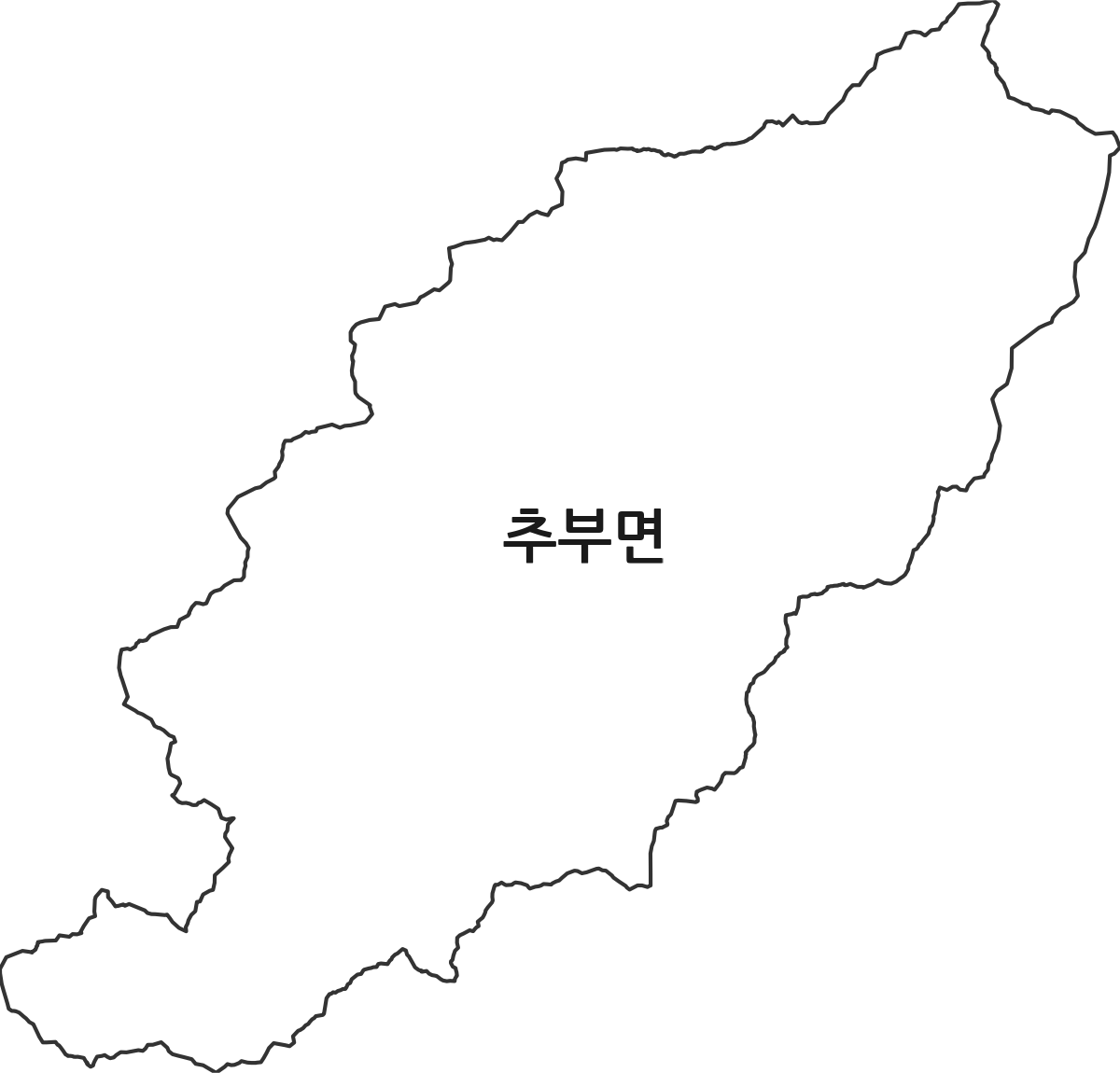 충청남도 금산군 추부면 법정동 행정구역 경계 지도