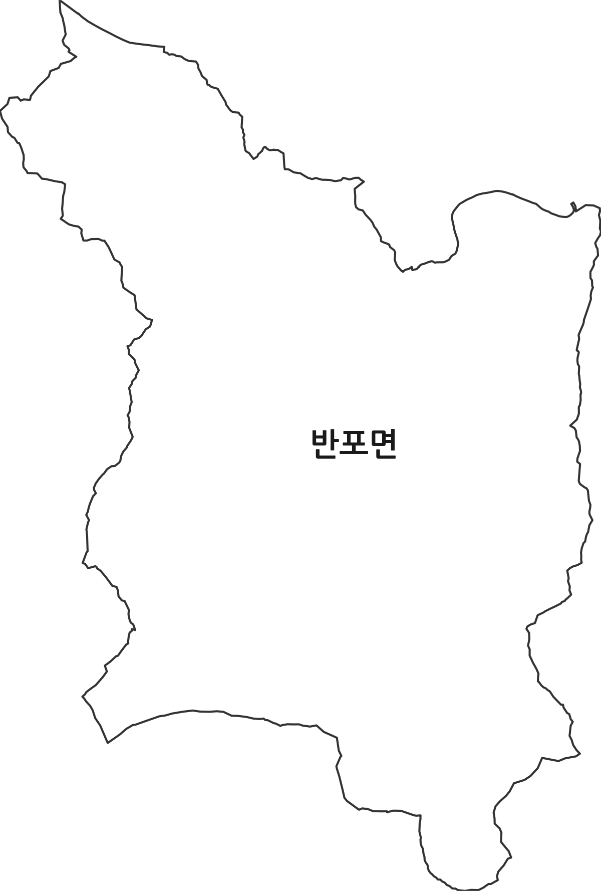 충청남도 공주시 반포면 행정동 행정구역 경계 지도