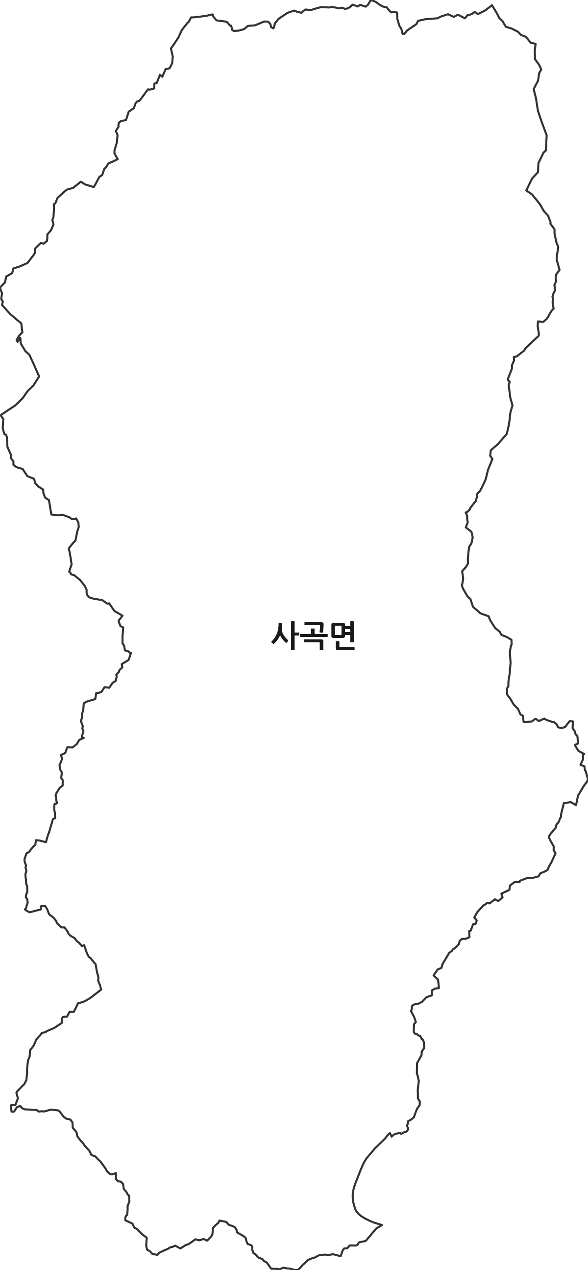 충청남도 공주시 사곡면 행정동 행정구역 경계 지도