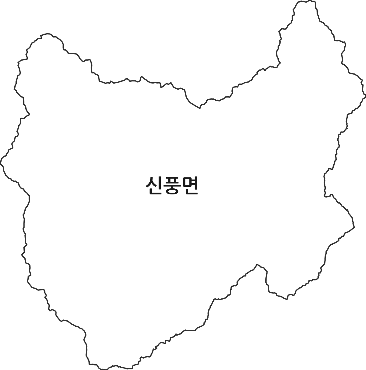 충청남도 공주시 신풍면 행정동 행정구역 경계 지도