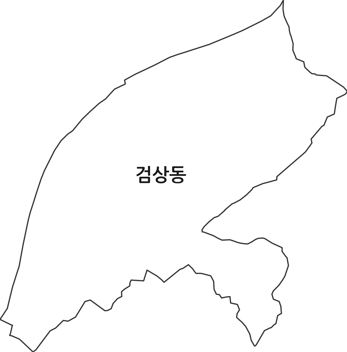 충청남도 공주시 검상동 법정동 행정구역 경계 지도