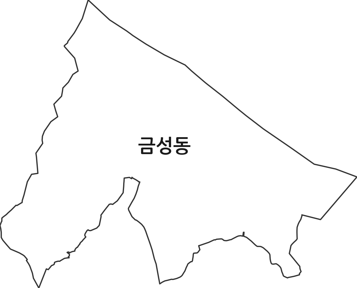 충청남도 공주시 금성동 법정동 행정구역 경계 지도