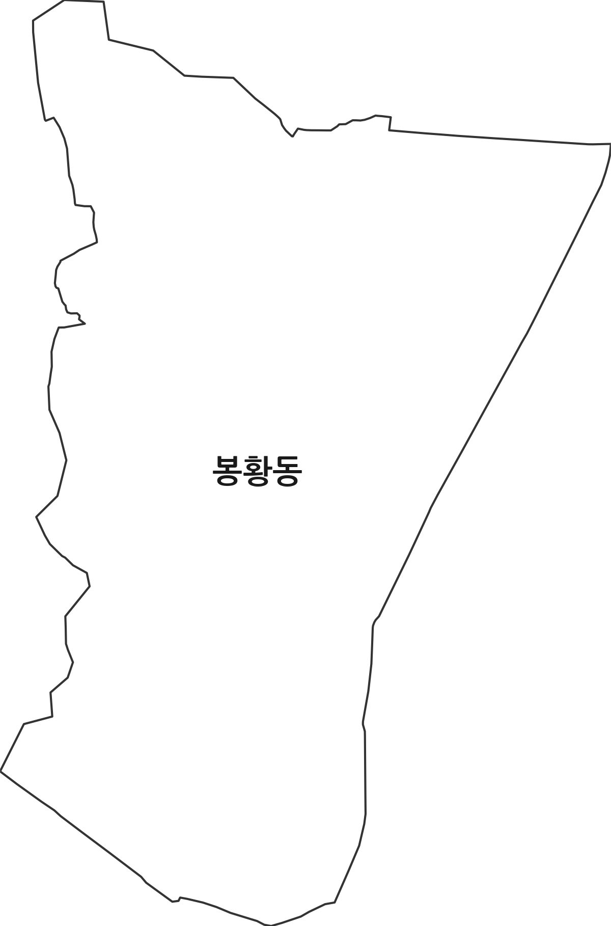 충청남도 공주시 봉황동 법정동 행정구역 경계 지도