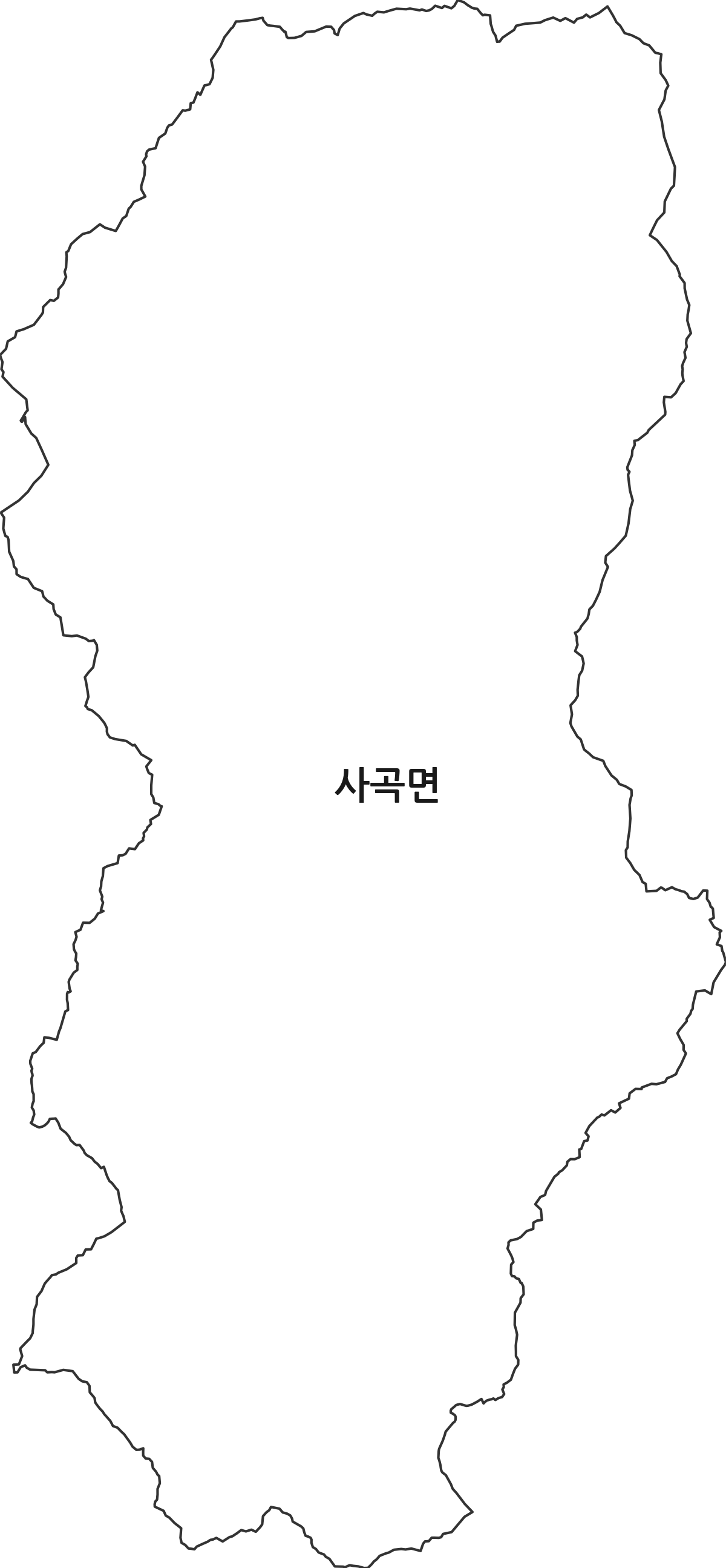충청남도 공주시 사곡면 법정동 행정구역 경계 지도