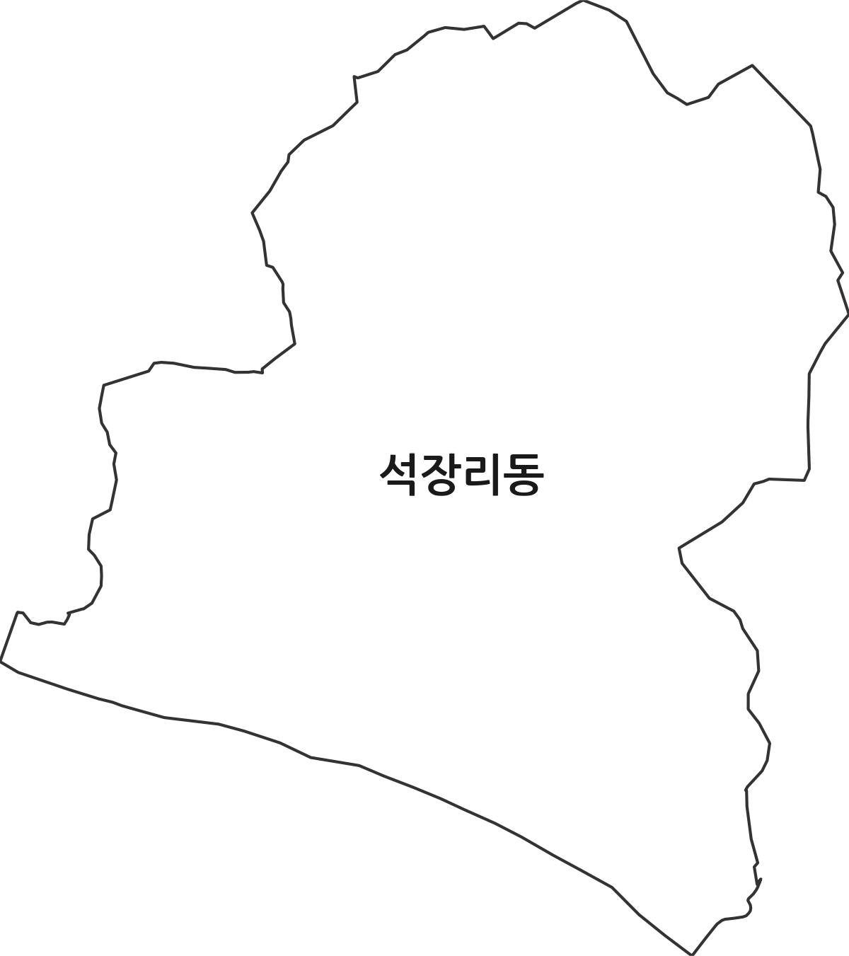 충청남도 공주시 석장리동 법정동 행정구역 경계 지도