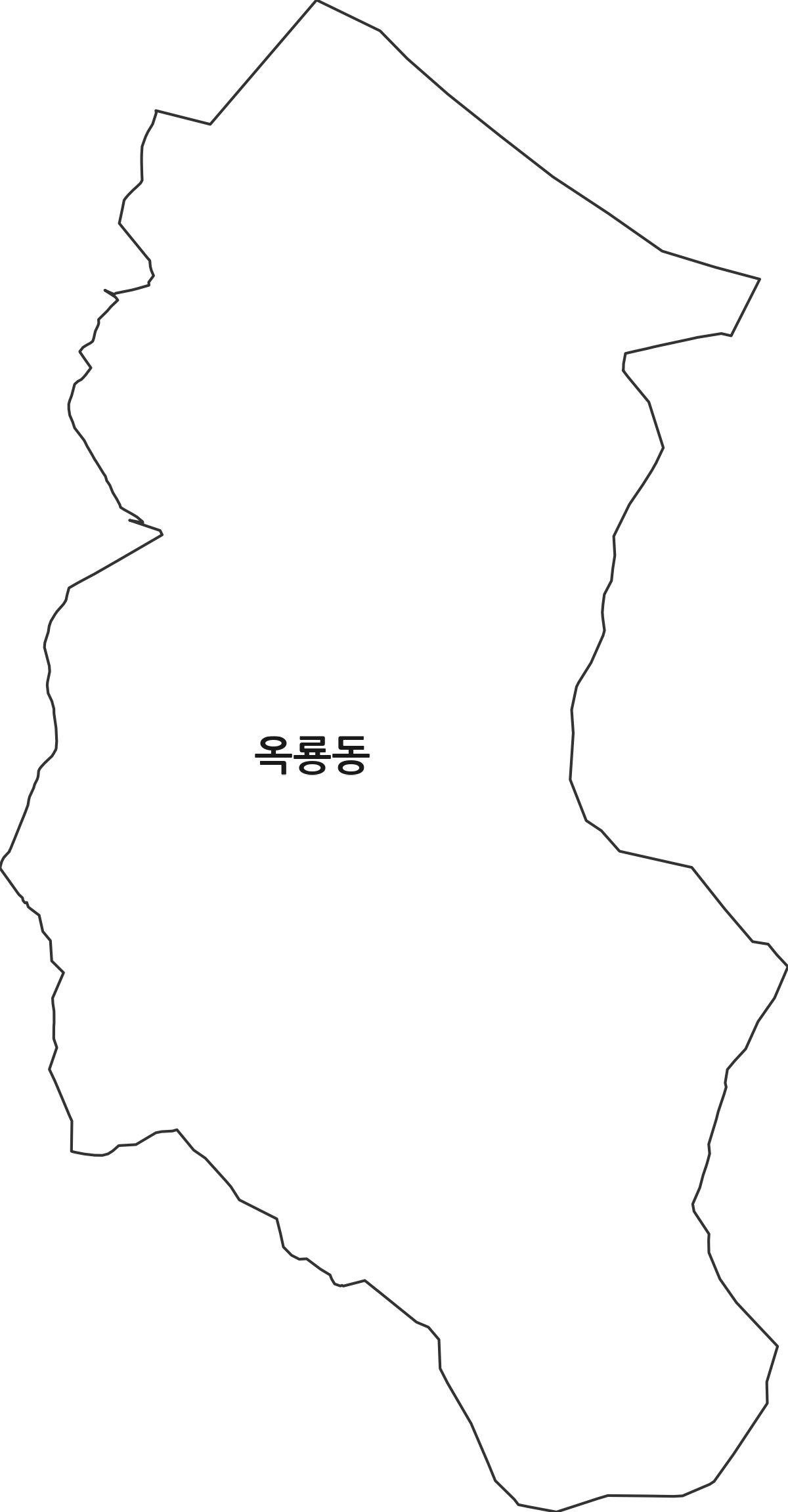 충청남도 공주시 옥룡동 법정동 행정구역 경계 지도