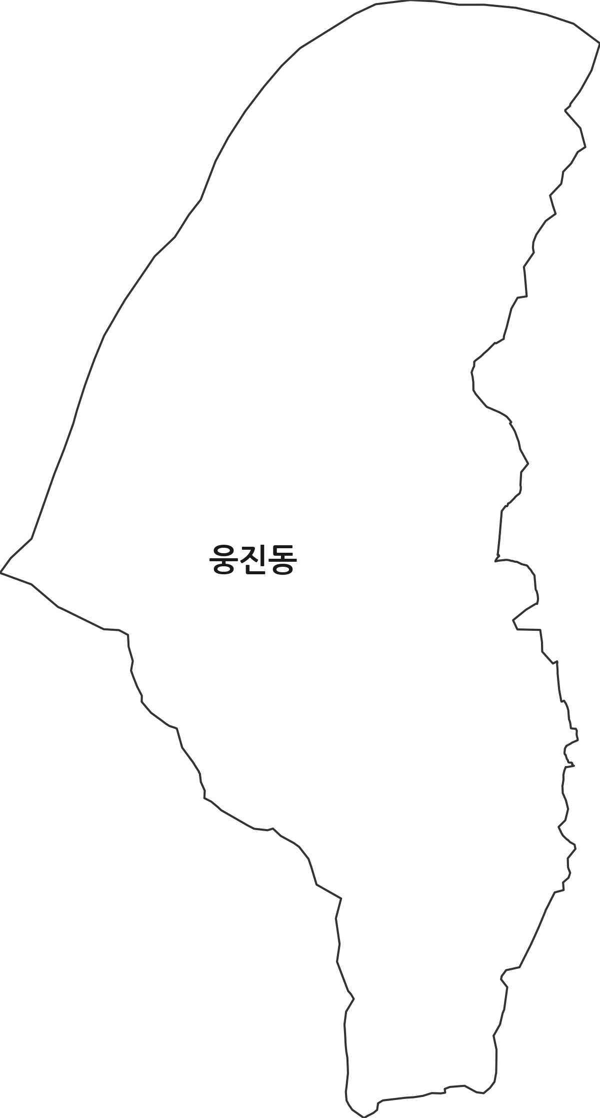 충청남도 공주시 웅진동 법정동 행정구역 경계 지도