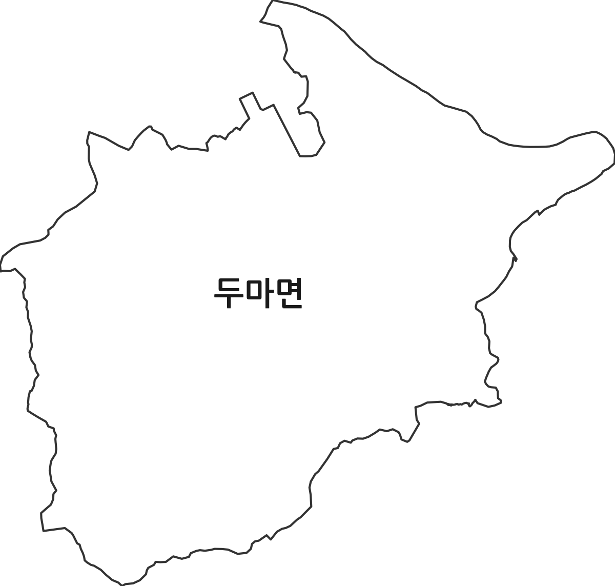 충청남도 계룡시 두마면 행정동 행정구역 경계 지도