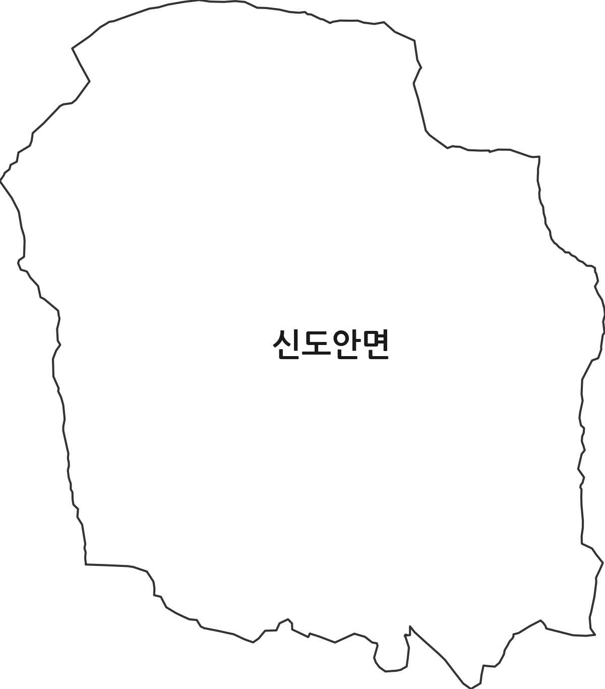 충청남도 계룡시 신도안면 행정동 행정구역 경계 지도