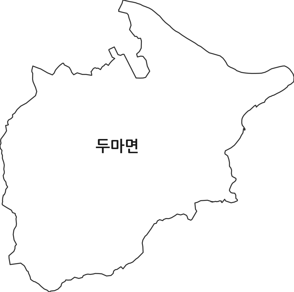 충청남도 계룡시 두마면 법정동 행정구역 경계 지도