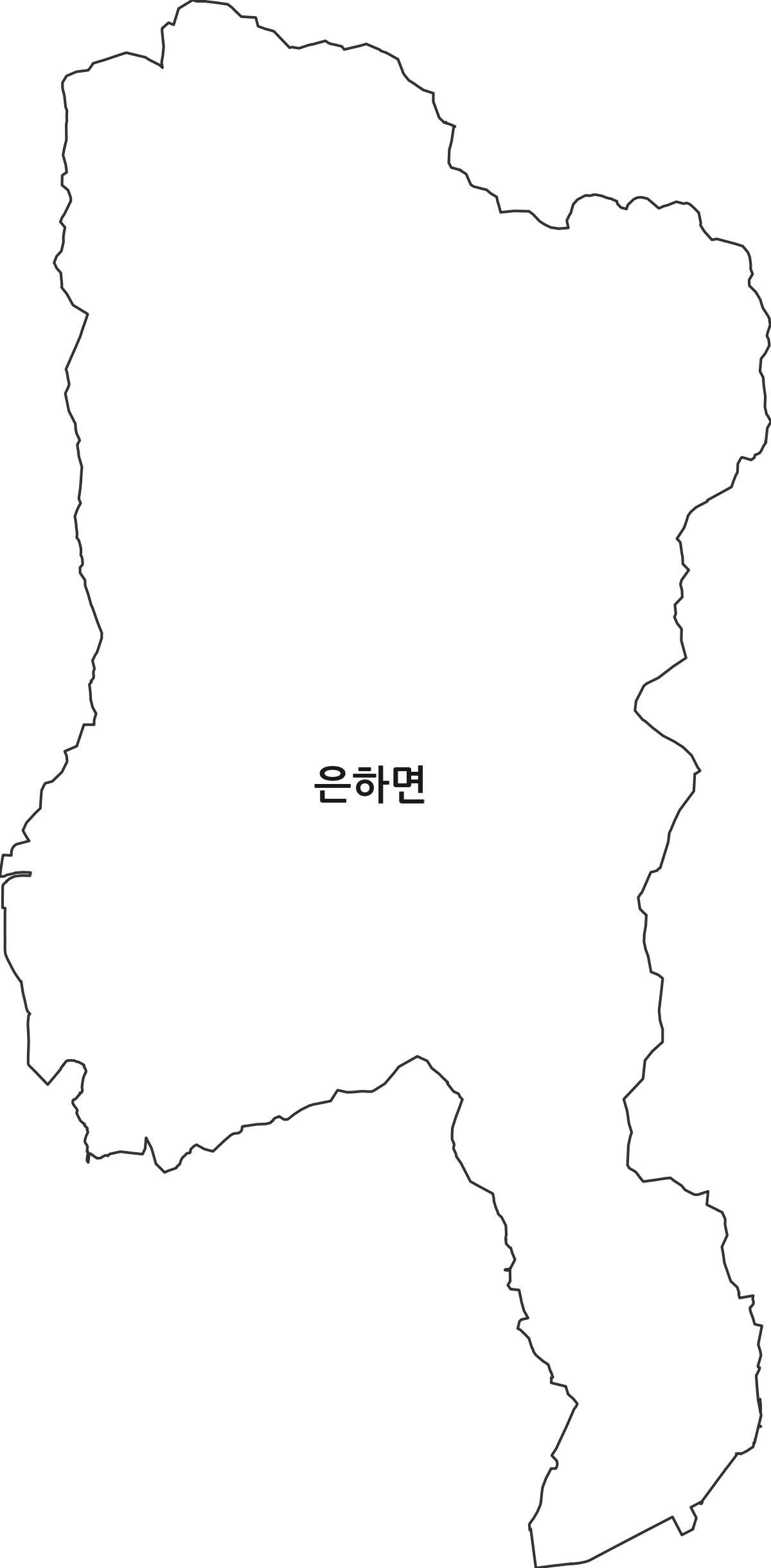 충청남도 홍성군 은하면 행정동 행정구역 경계 지도