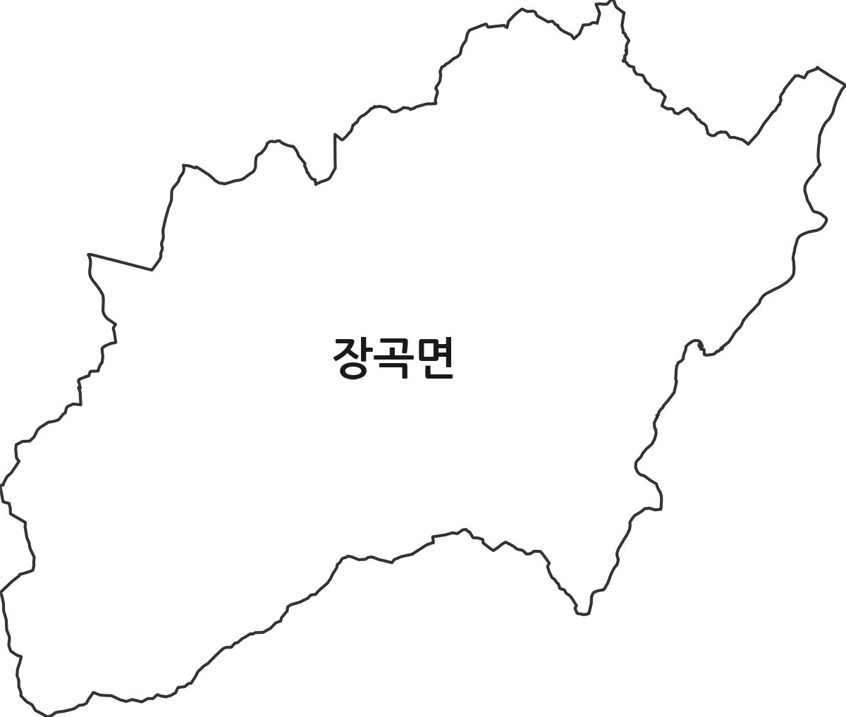 충청남도 홍성군 장곡면 행정동 행정구역 경계 지도