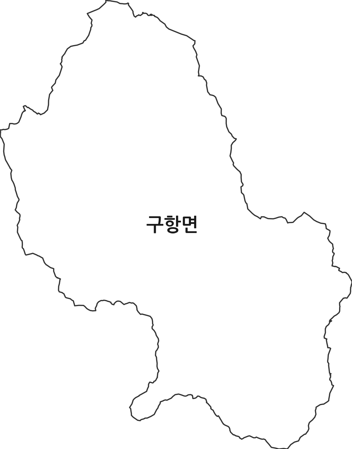 충청남도 홍성군 구항면 법정동 행정구역 경계 지도