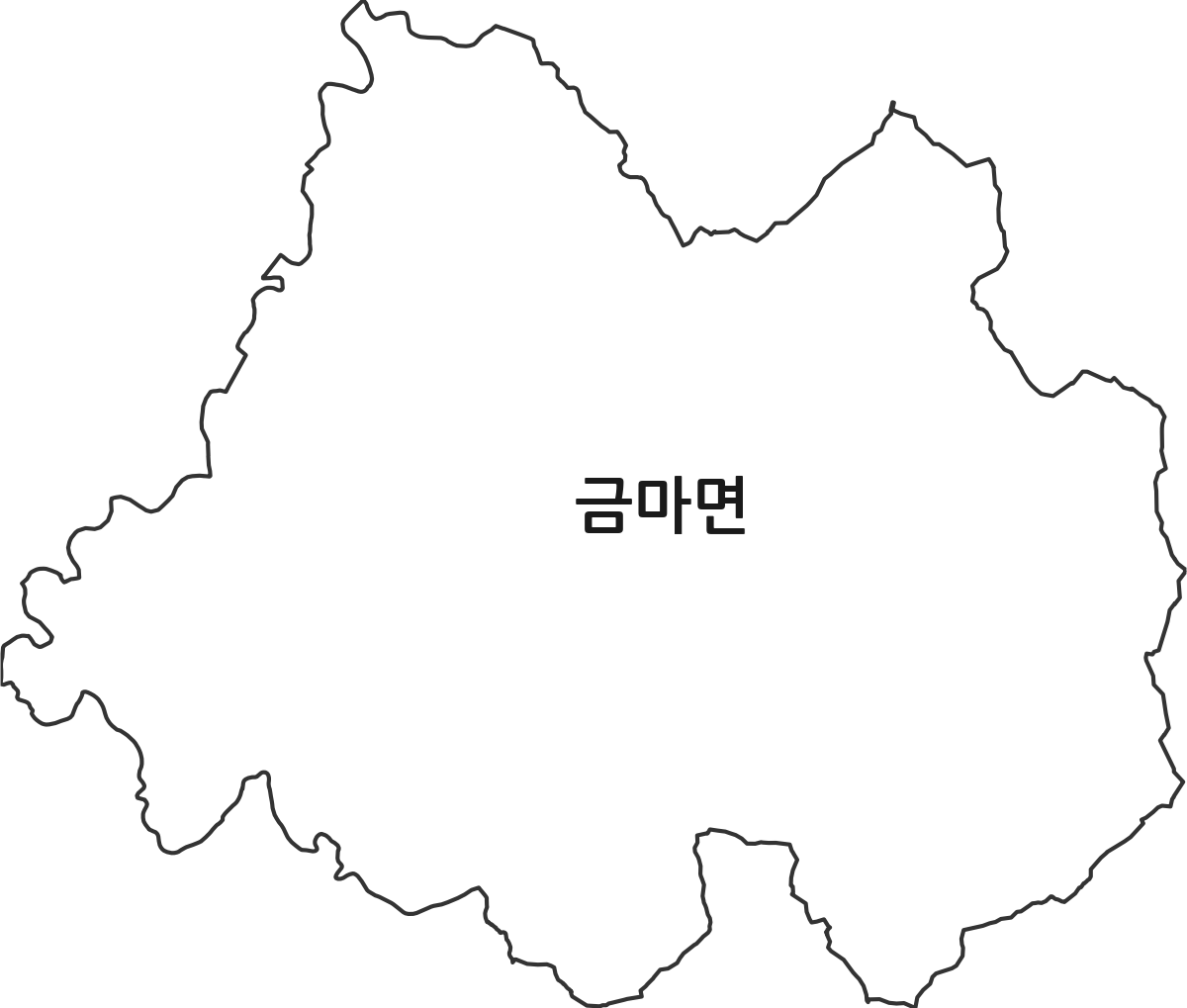 충청남도 홍성군 금마면 법정동 행정구역 경계 지도