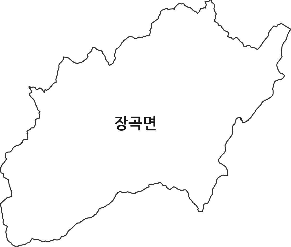 충청남도 홍성군 장곡면 법정동 행정구역 경계 지도