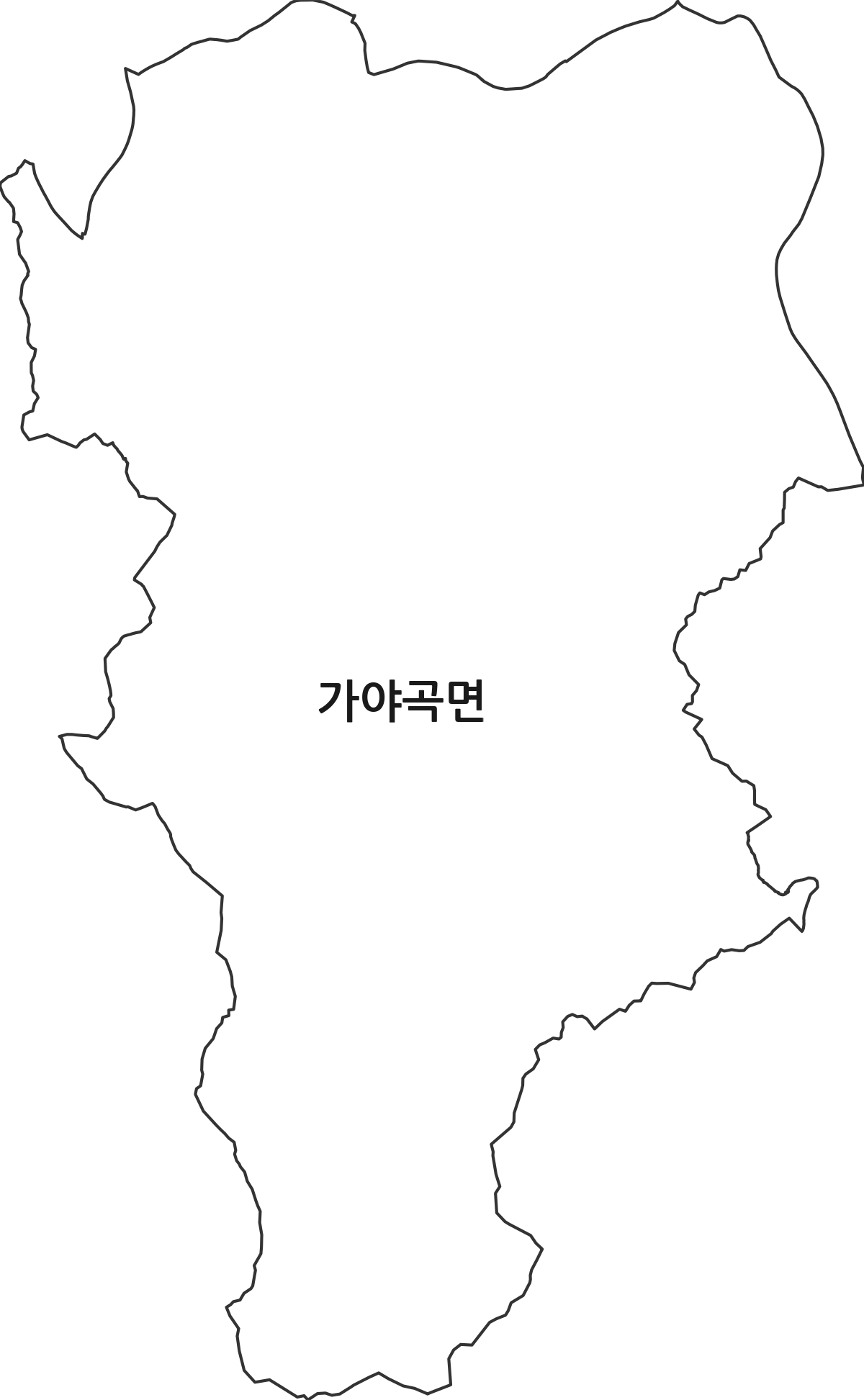 충청남도 논산시 가야곡면 행정동 행정구역 경계 지도