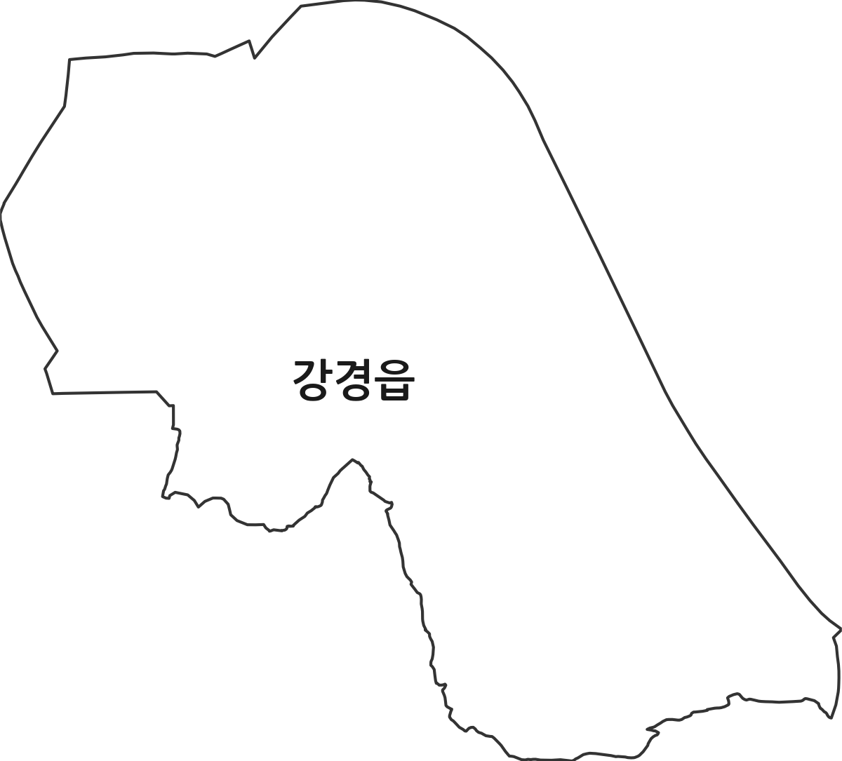 충청남도 논산시 강경읍 행정동 행정구역 경계 지도