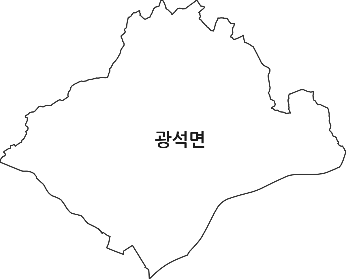 충청남도 논산시 광석면 행정동 행정구역 경계 지도