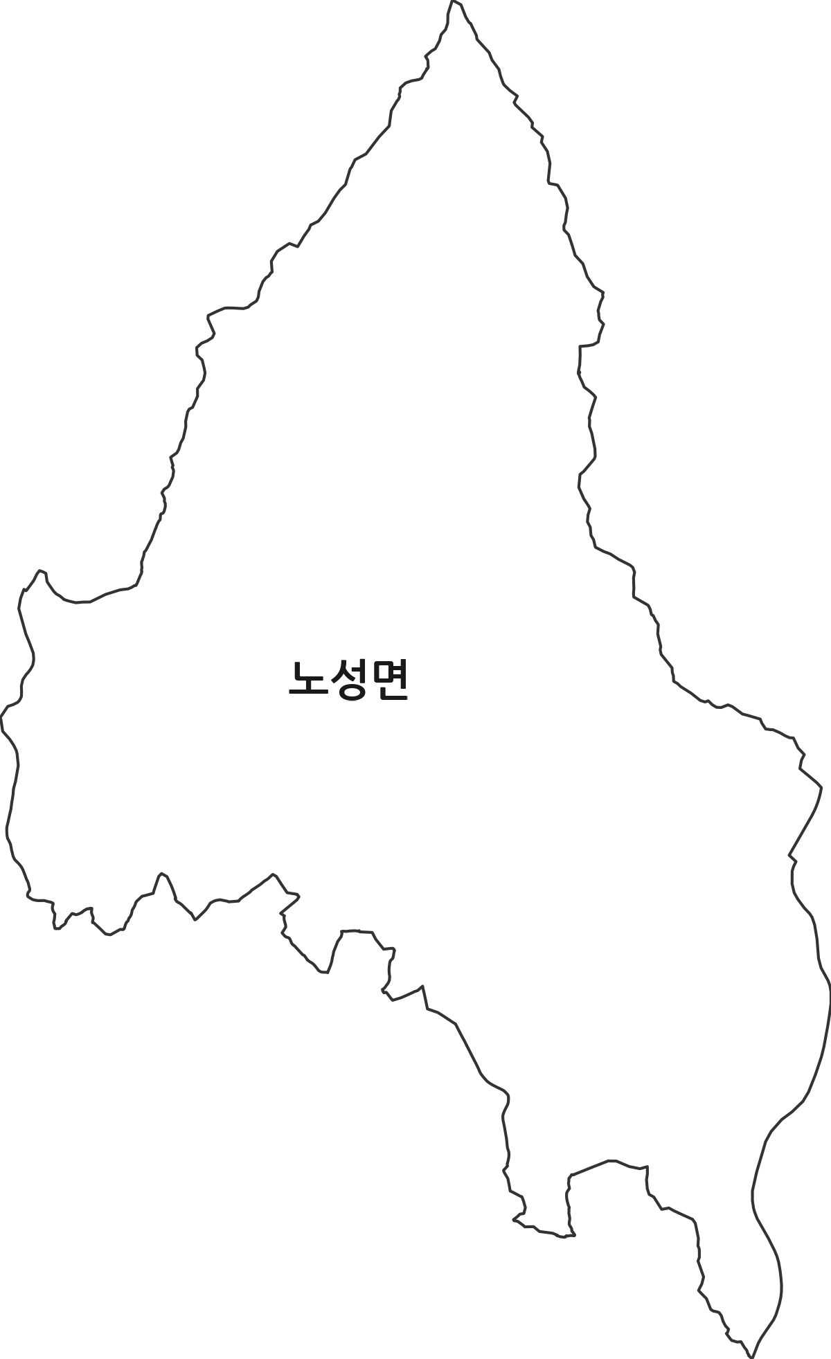 충청남도 논산시 노성면 행정동 행정구역 경계 지도