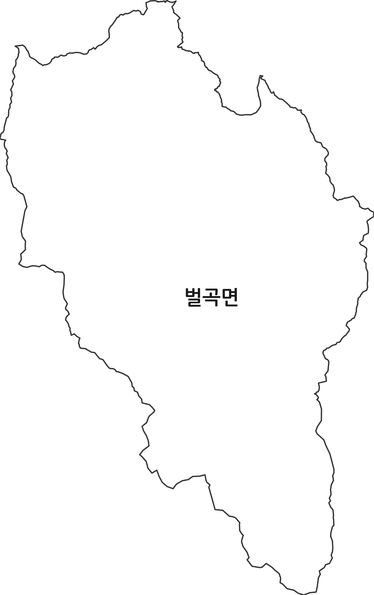 충청남도 논산시 벌곡면 행정동 행정구역 경계 지도
