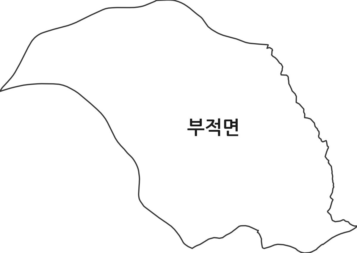 충청남도 논산시 부적면 행정동 행정구역 경계 지도