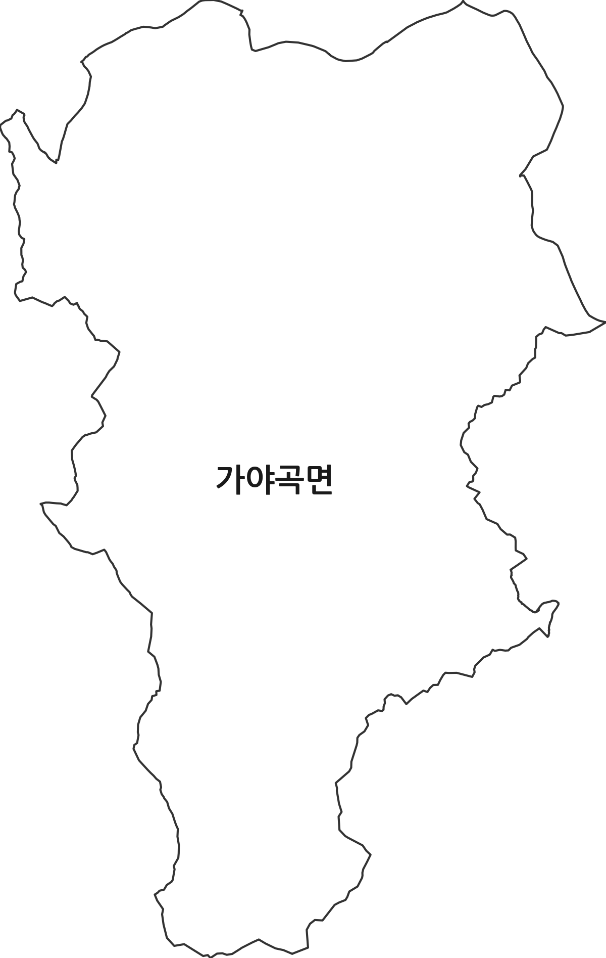 충청남도 논산시 가야곡면 법정동 행정구역 경계 지도