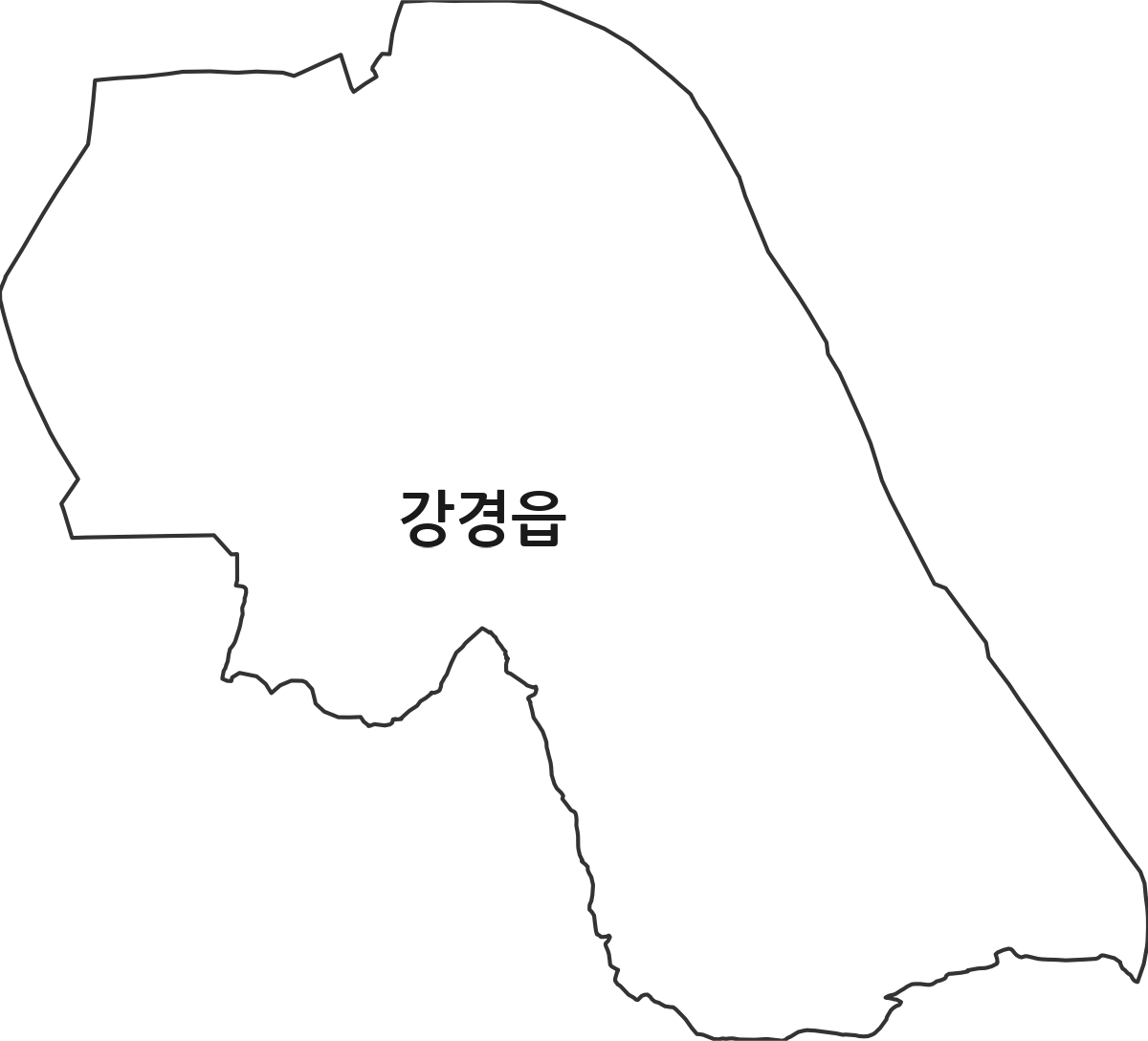 충청남도 논산시 강경읍 법정동 행정구역 경계 지도