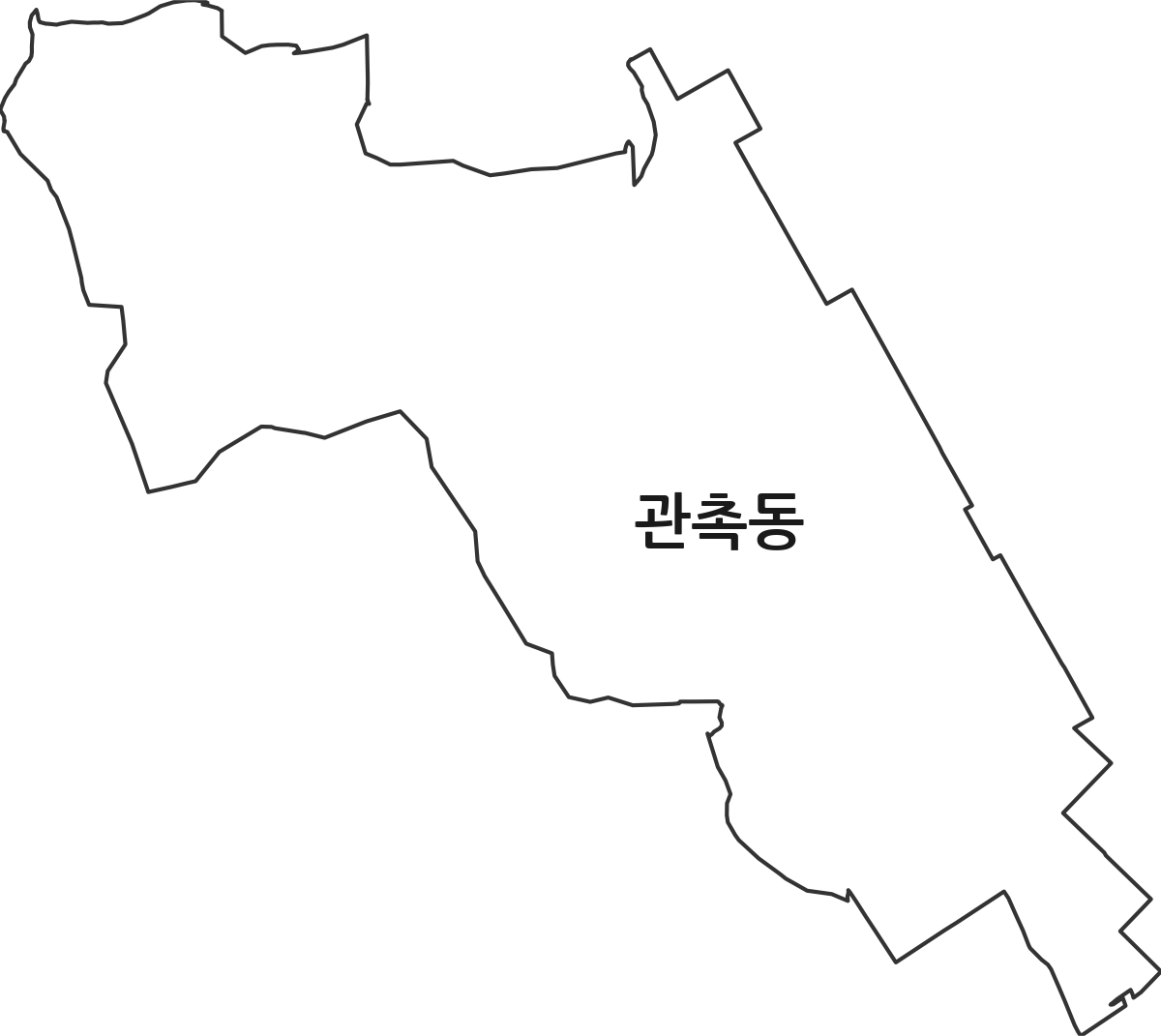 충청남도 논산시 관촉동 법정동 행정구역 경계 지도