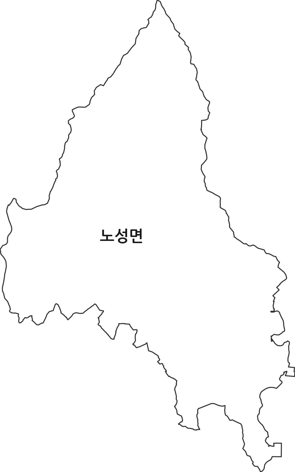 충청남도 논산시 노성면 법정동 행정구역 경계 지도