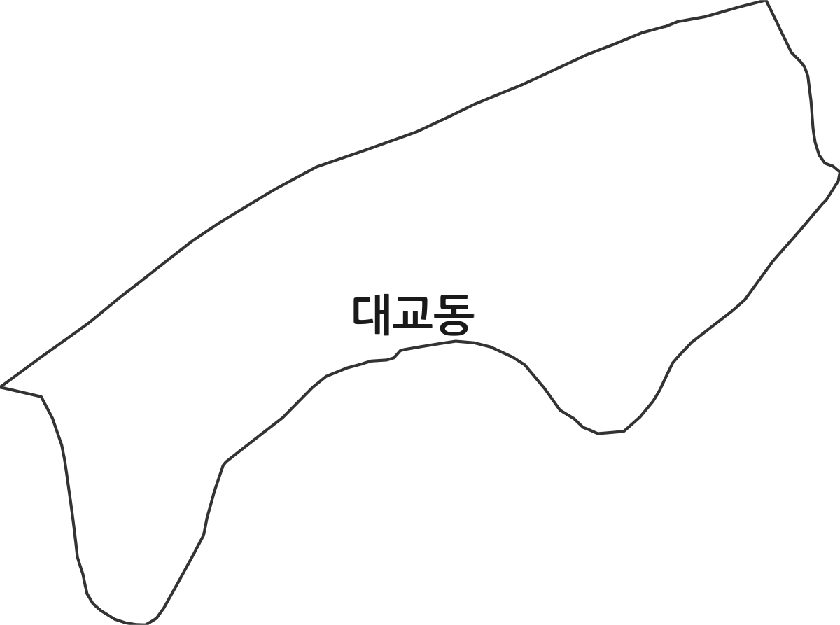 충청남도 논산시 대교동 법정동 행정구역 경계 지도